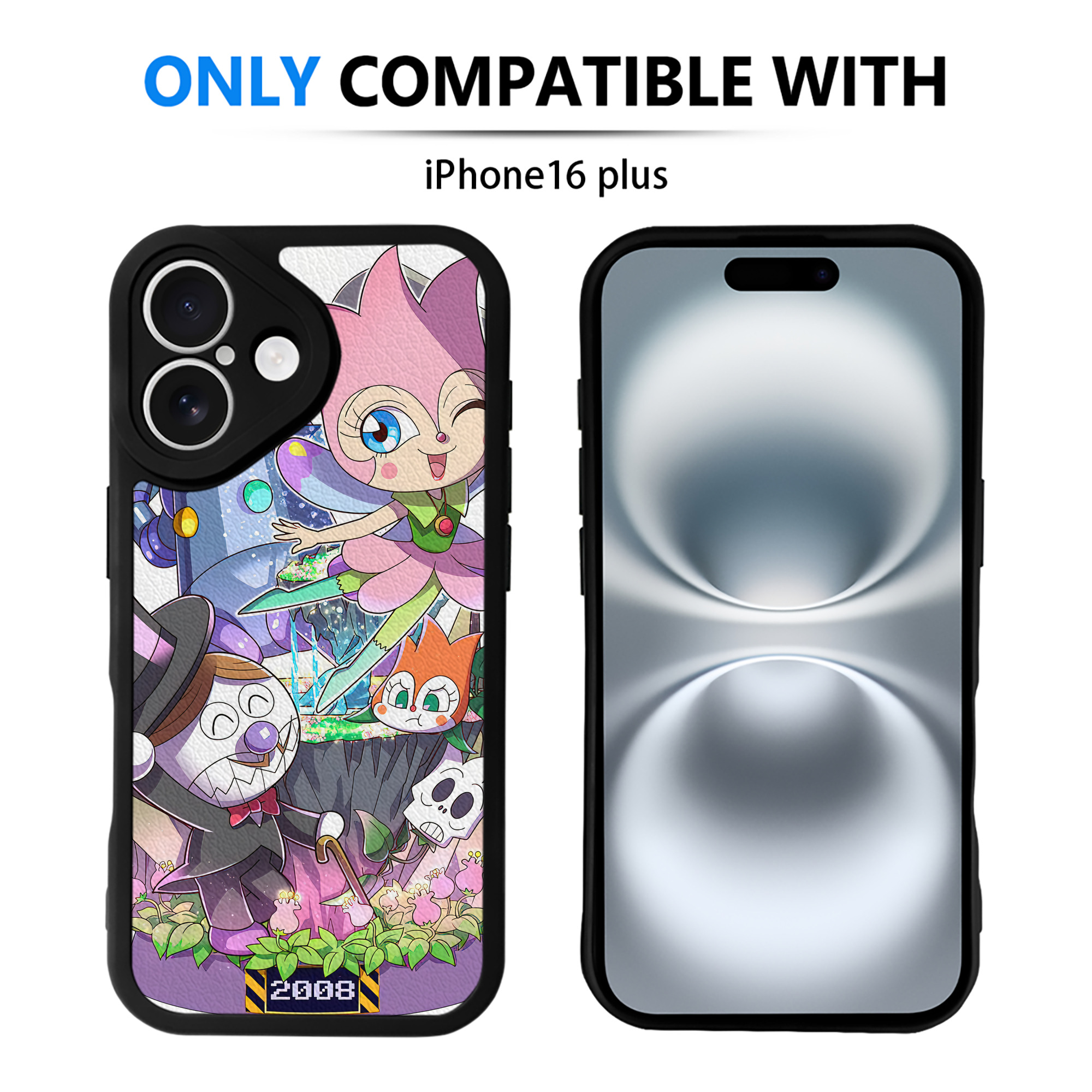 （画像用） アンパンマン Anpanman 【iPhone 16シリーズ対応】シリコンスマホケース（レザー調） 材質：シリコン
